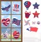 24 Pack Memorial Day Decorations Patriotic Suncatcher Paper Craft Kits, Stained Glass Effect Paper Suncatchers Arts and Crafts DIY Window Cling Sticker for Independence Day Veterans Day Class